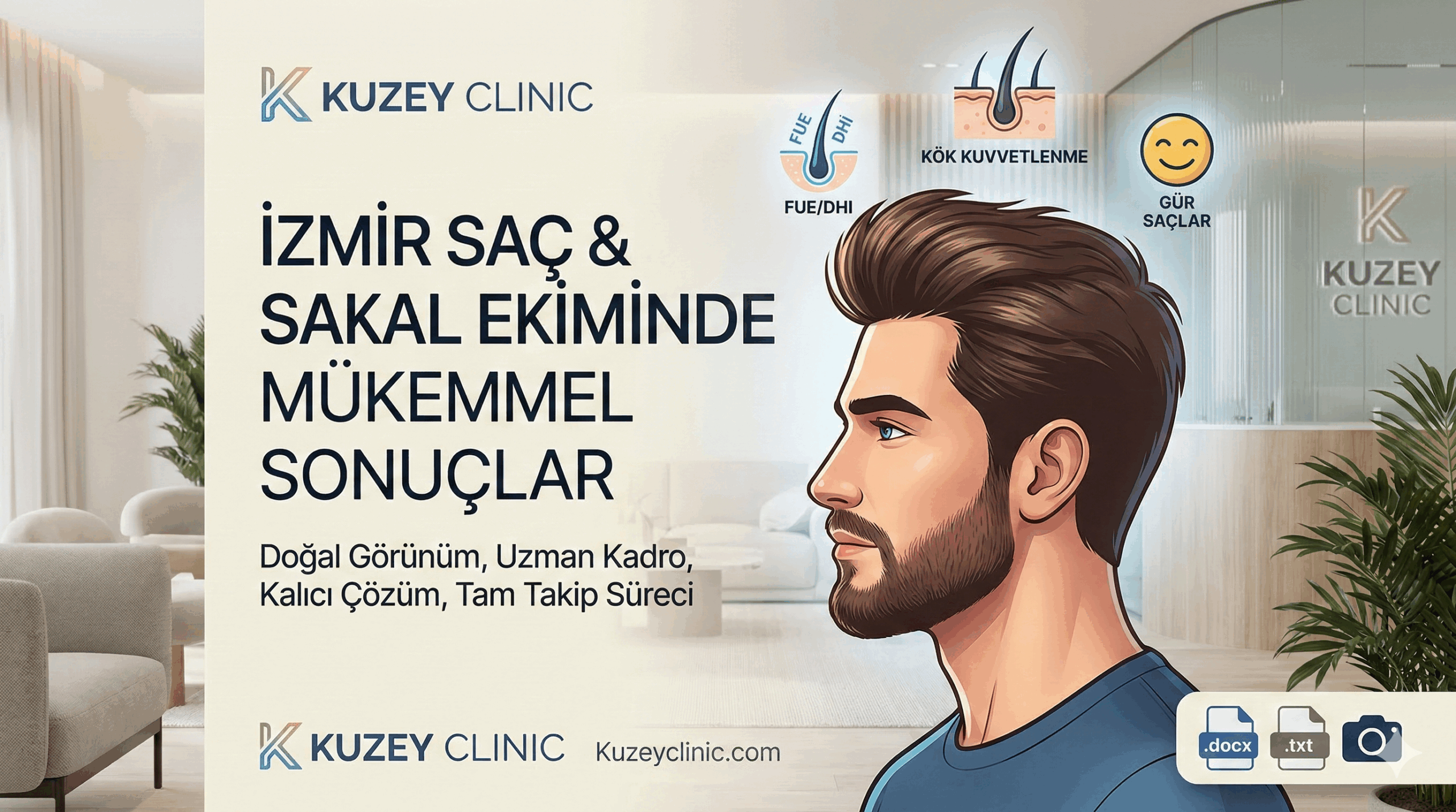 Kuzey Clinic: FUE ve DHI Teknikleri ile İzmir’de Saç Ekimi Dönemi