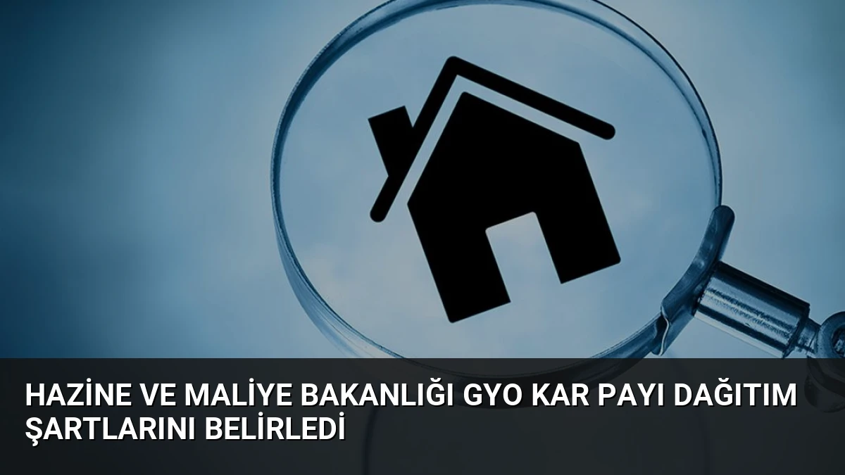 Hazine ve Maliye Bakanlığı GYO Kar Payı Dağıtım Şartlarını Belirledi