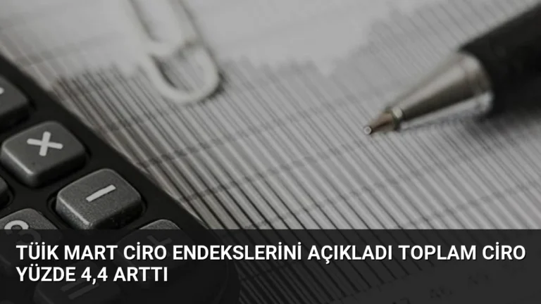 TÜİK Mart Ciro Endekslerini Açıkladı Toplam Ciro Yüzde 4,4 Arttı