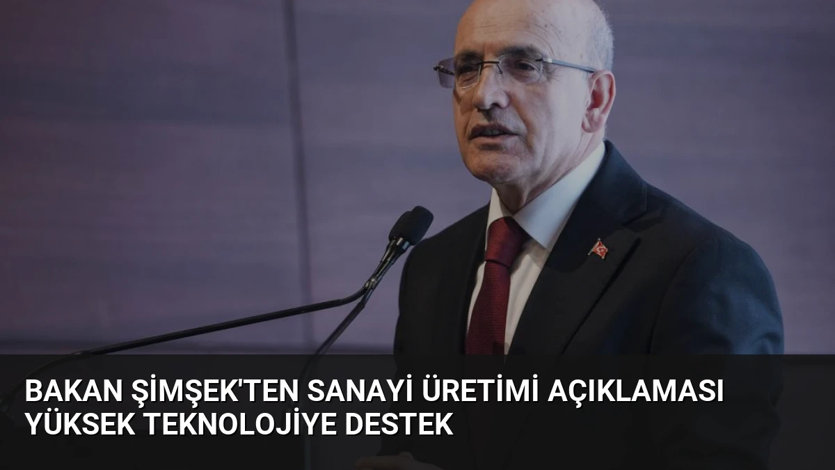Bakan Şimşek’ten Sanayi Üretimi Açıklaması Yüksek Teknolojiye Destek