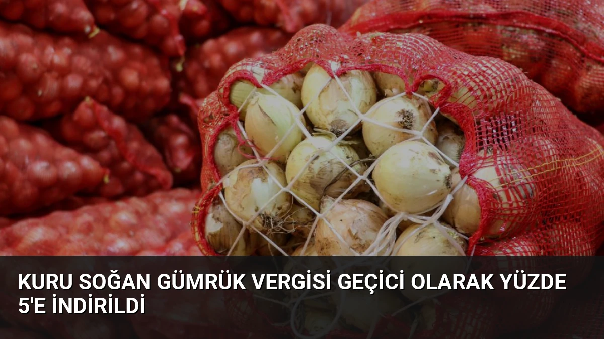 Kuru Soğan Gümrük Vergisi Geçici Olarak Yüzde 5’e İndirildi
