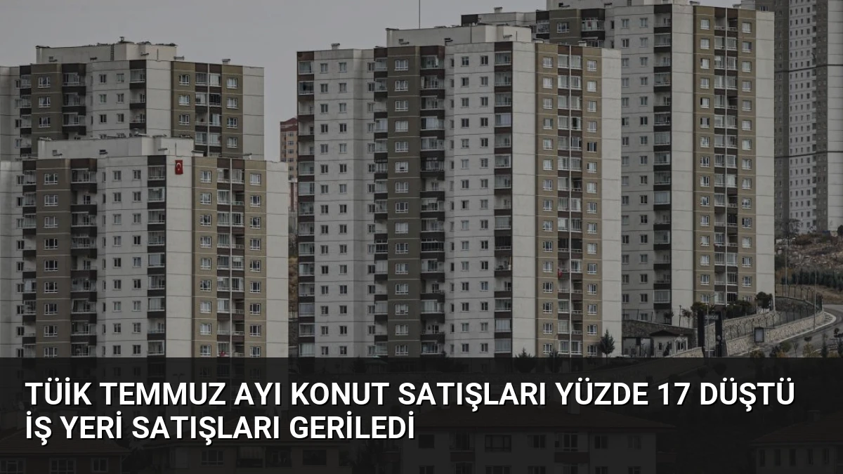 TÜİK Temmuz Ayı Konut Satışları Yüzde 17 Düştü İş Yeri Satışları Geriledi