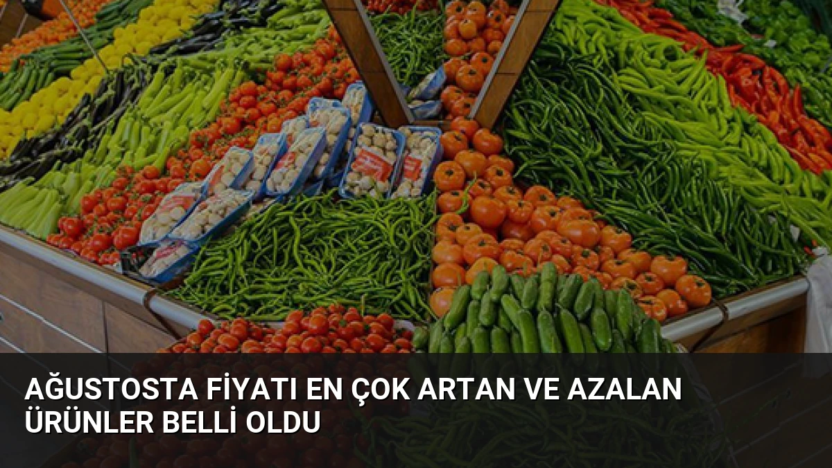 Ağustosta fiyatı en çok artan ve azalan ürünler belli oldu
