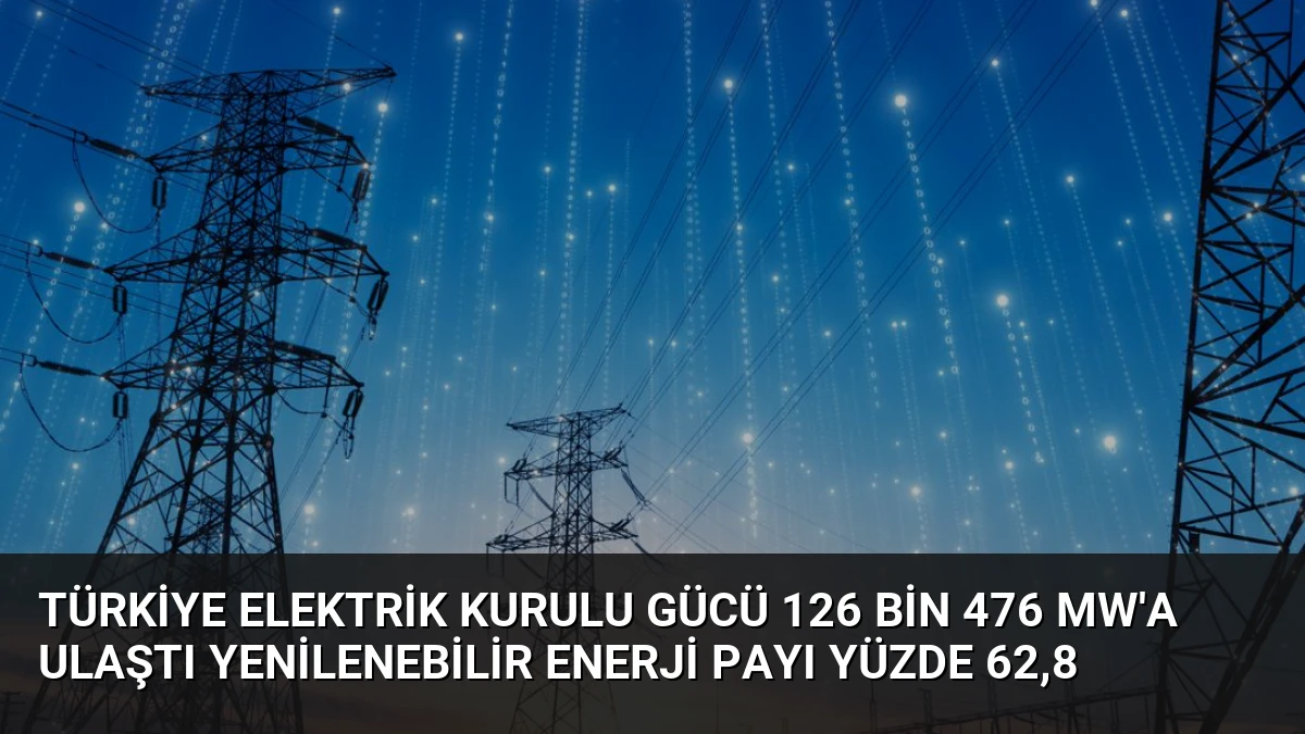 Türkiye Elektrik Kurulu Gücü 126 Bin 476 MW’a Ulaştı Yenilenebilir Enerji Payı Yüzde 62,8