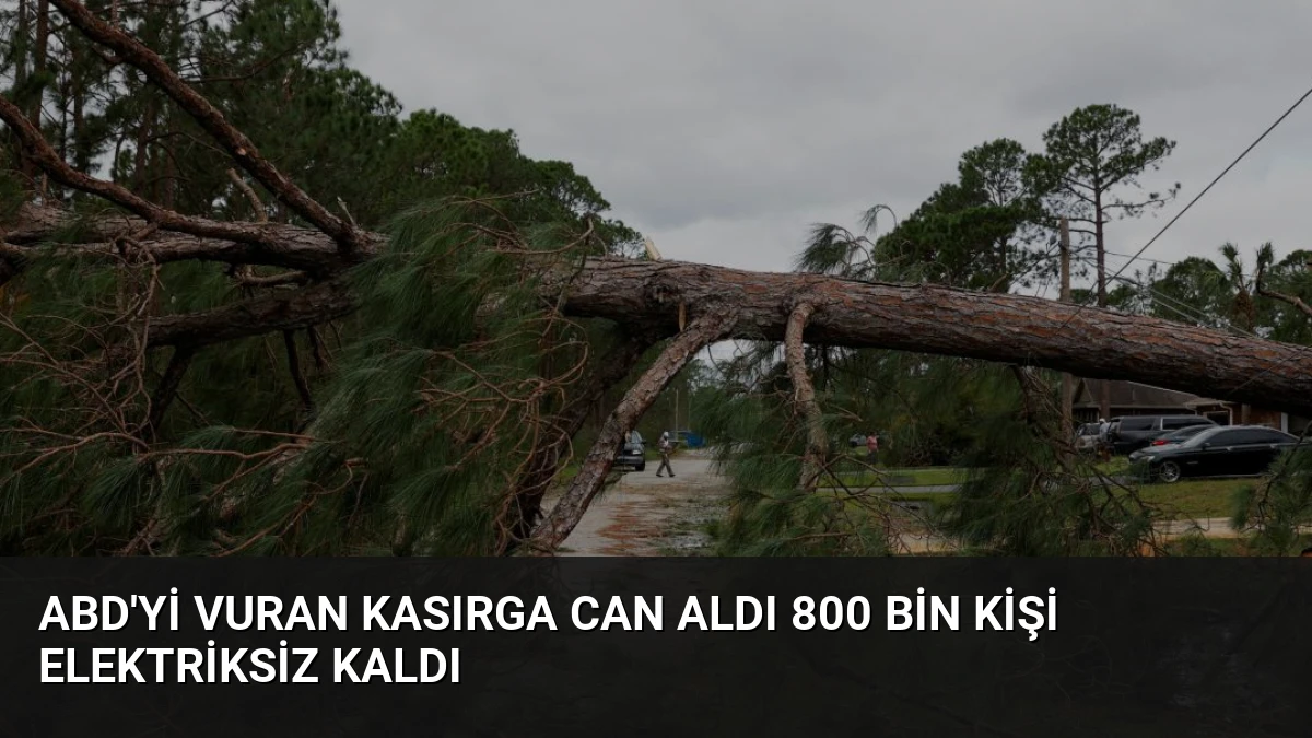 ABD’yi Vuran Kasırga Can Aldı 800 Bin Kişi Elektriksiz Kaldı