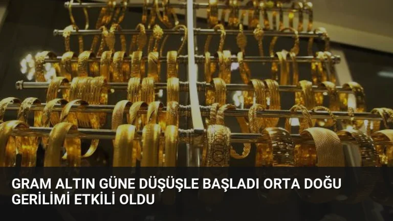 Gram Altın Güne Düşüşle Başladı Orta Doğu Gerilimi Etkili Oldu