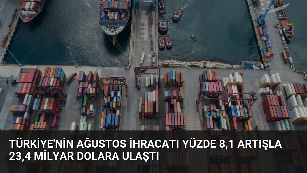 Türkiye’nin Ağustos İhracatı Yüzde 8,1 Artışla 23,4 Milyar Dolara Ulaştı